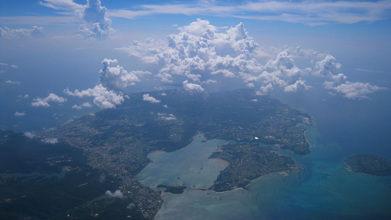 okinawa from airplane